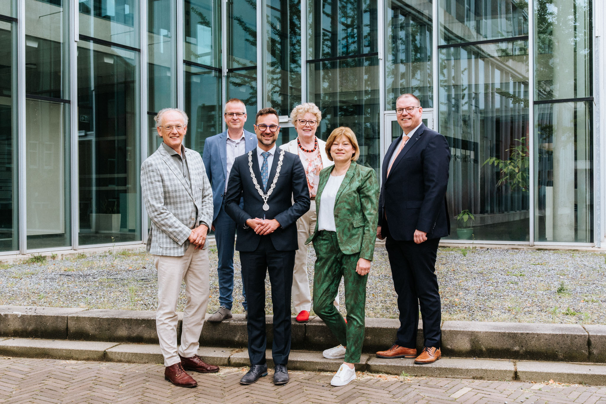 Foto van de leden van het college van burgemeester en wethouders